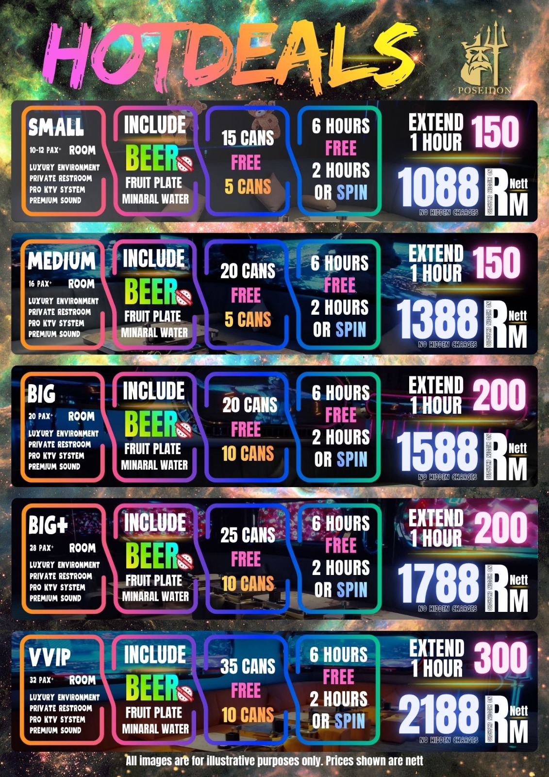 POSEIDON KTV Menu - Additional Services and Amenities