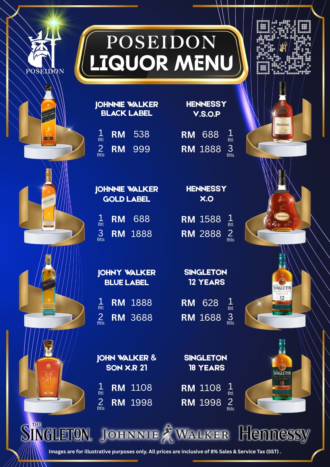 POSEIDON Club Food Menu - Main Dishes and Meals